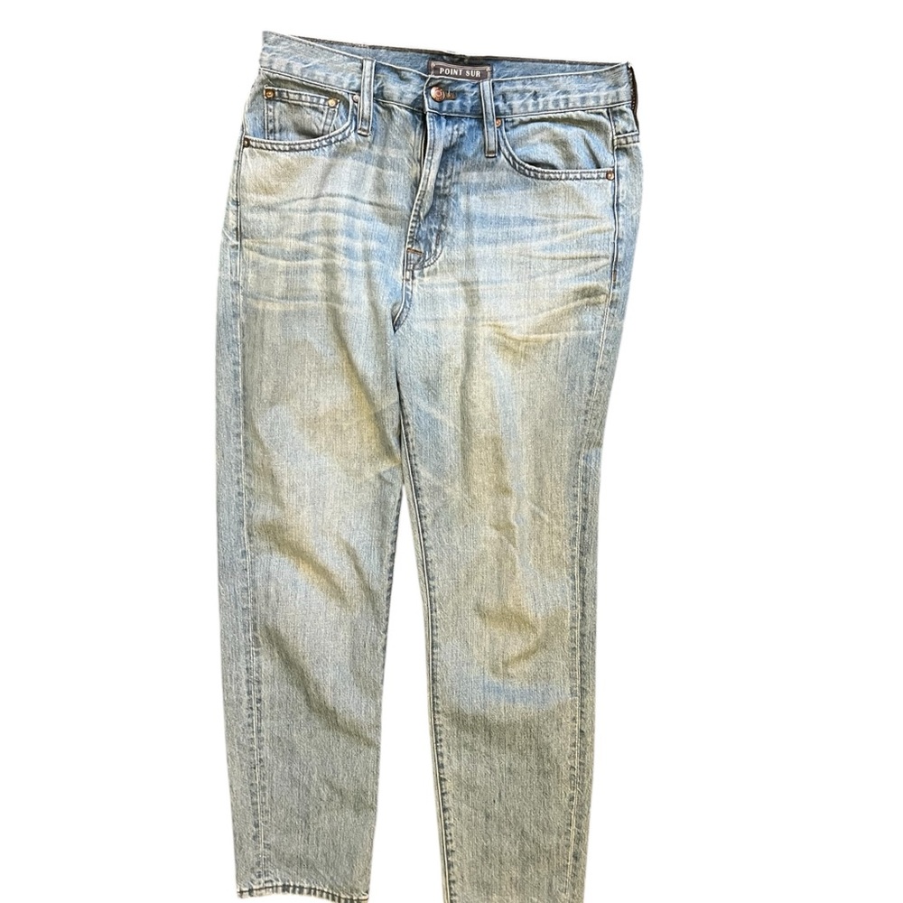 Point sur light wash jeans high rise straight